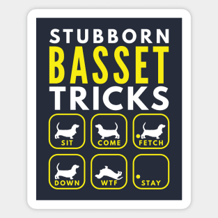 Stubborn Basset Tricks - Dog Training Magnet